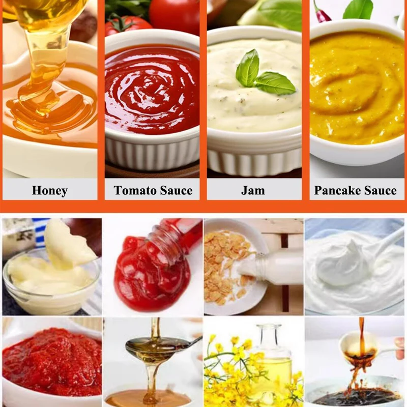 Commercial Stainless Steel Sauce Container Machine 2L Sauce Dispenser Pump Machine Double Head Topping Condiment Dispenser