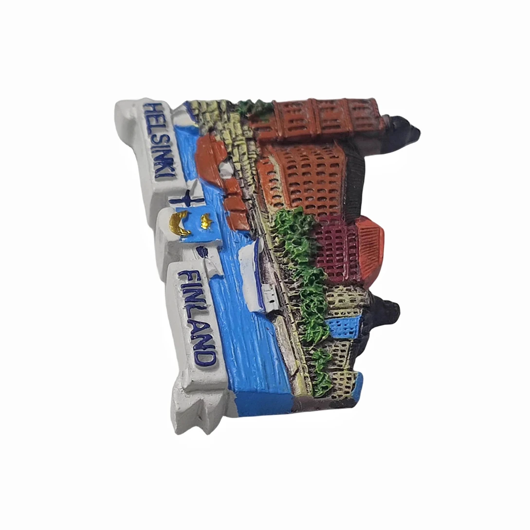 Helsinki Finland 3D Fridge Magnet Souvenir Gift,Resin Handmade Helsinki Refrigerator Magnet Home Decoration Collection