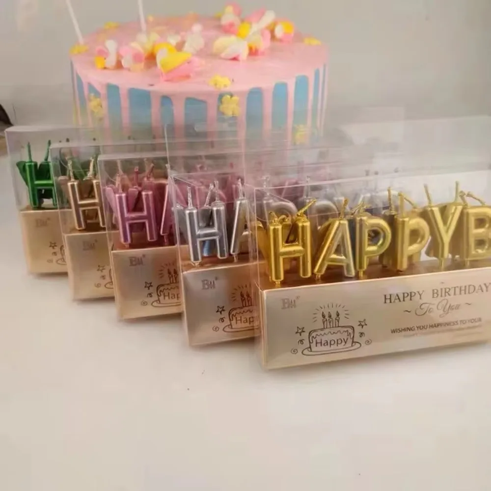 6 stücke Lange Bleistift Geburtstag Kerze Kuchen Dekorieren Lieferungen Kreative Party Bunte Kerze Kuchen Topper Set Backen Dekorationen Werkzeug – Detail 15