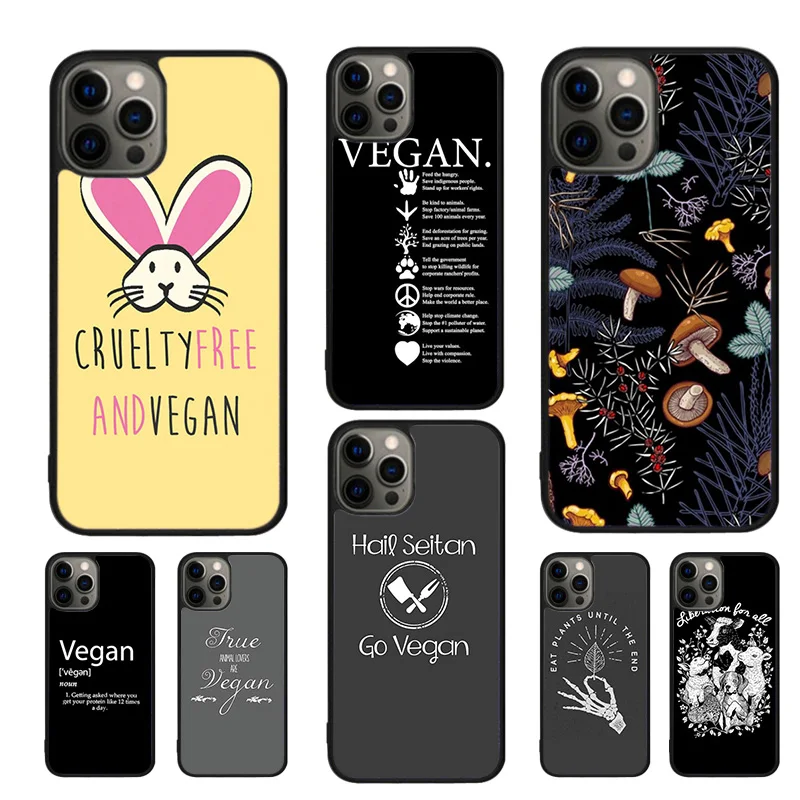 LOVE VEGGIE Vegetarian Quotes VEGAN FOOD Phone Case For iPhone 16 15 14 11 12 13 Pro XR XS MAX Plus coque Cover