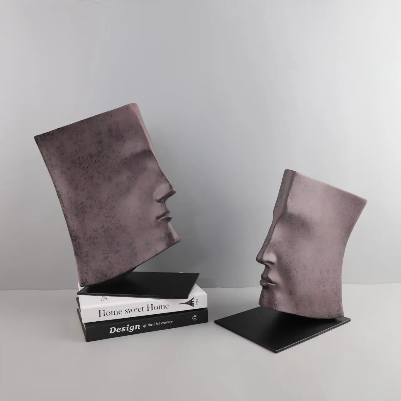 Nordic room decoration creative abstract profile Facebook resin ornament living room home decoration gift