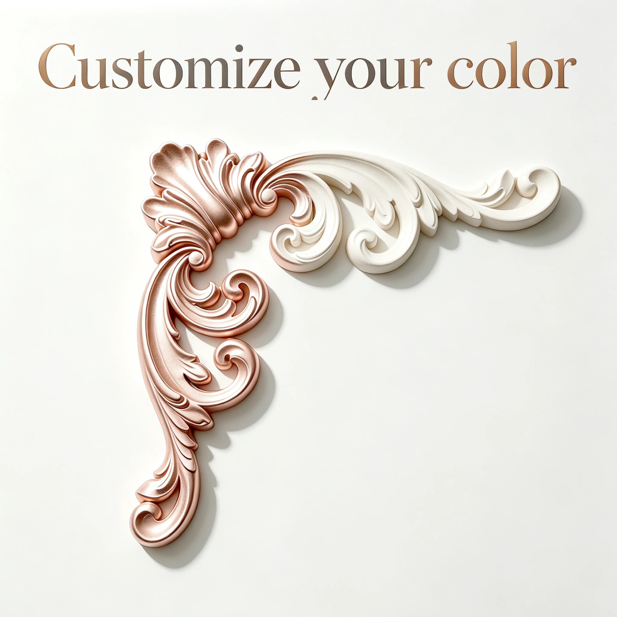 French Style PU Corner Medallions Wall Ceiling Decorative Mouldings Accent Wall Ornament Kit Home