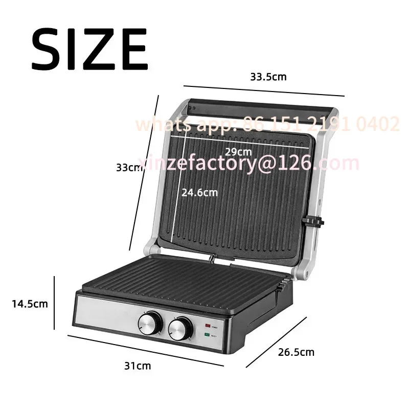 Customizable Multifunctional Steak Machine Household European Panini Machine Detachable Grill Grill Sausage Sandwich Steak Break