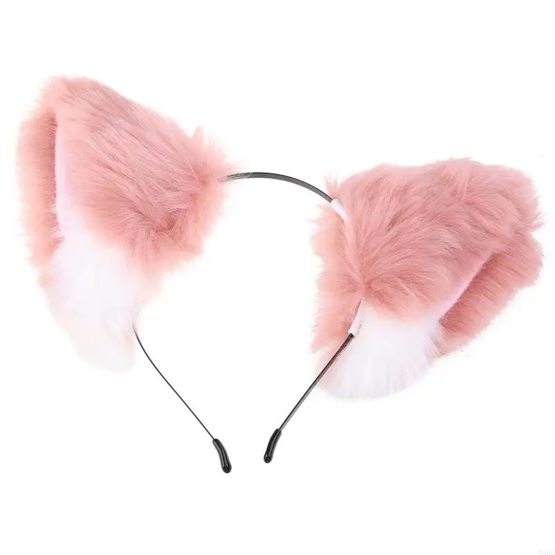 Frauen realistische pelzige tierische Ohren Stirnband Anime Cosplay Hair Hoop