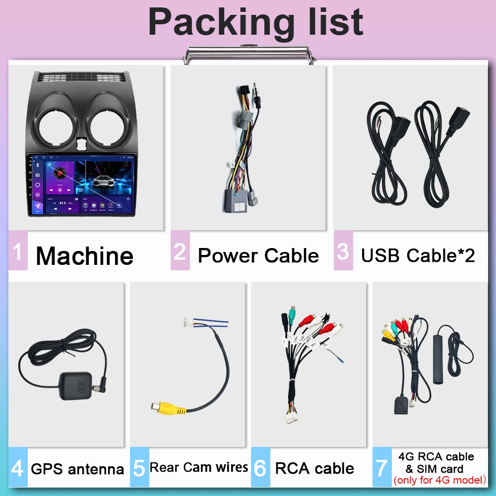 Auto Carplay Android 15 Per Nissan Qashqai 1 J10 2006 - 2013 Stereo Lettore Multimediale di Navigazione GPS DVD 5G CPU ad alte prestazioni