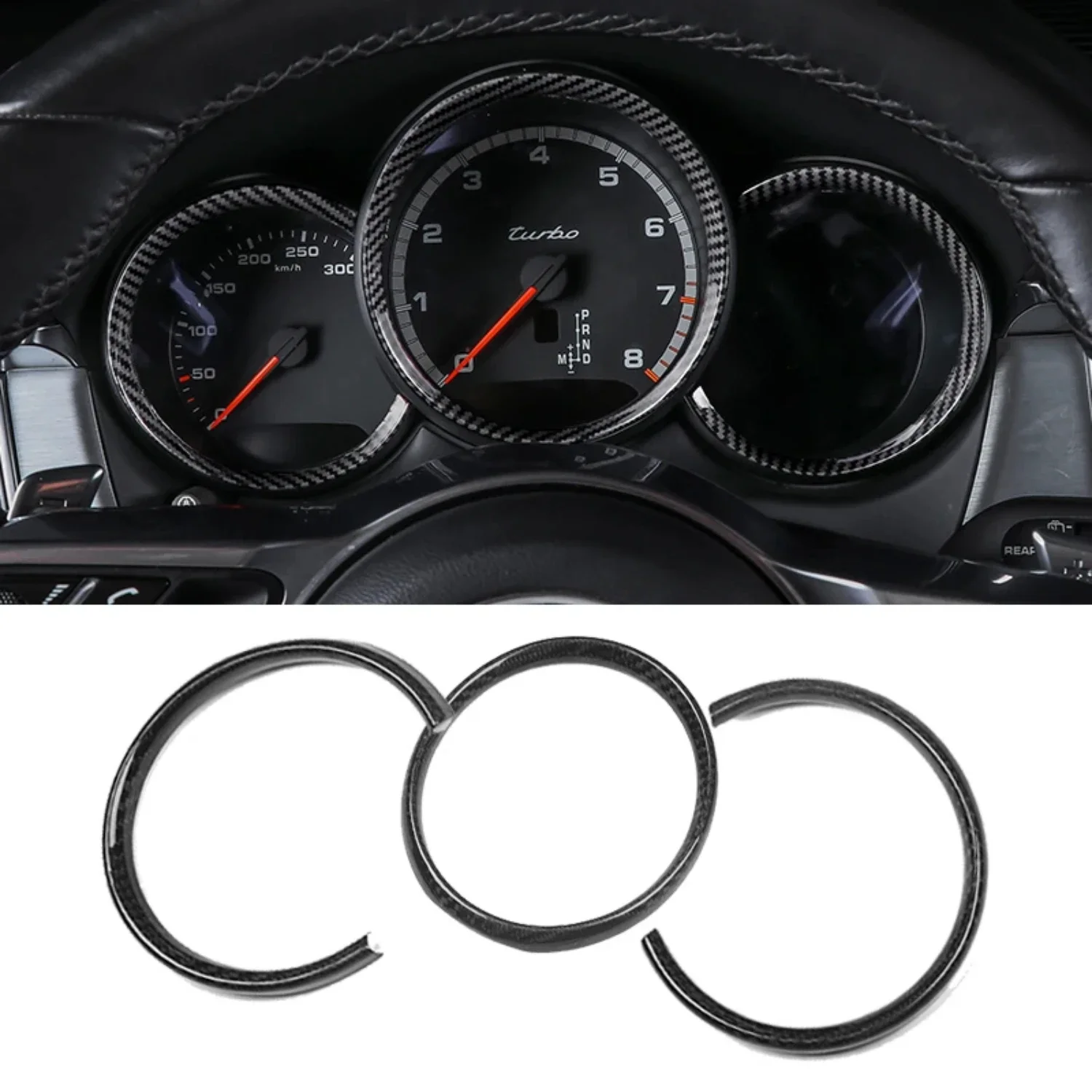 Enhance Your Driving Experience with Stylish, Durable, and Sleek Carbon Fiber Style ABS Car Dashboard Trim Ring Cover Accessorie