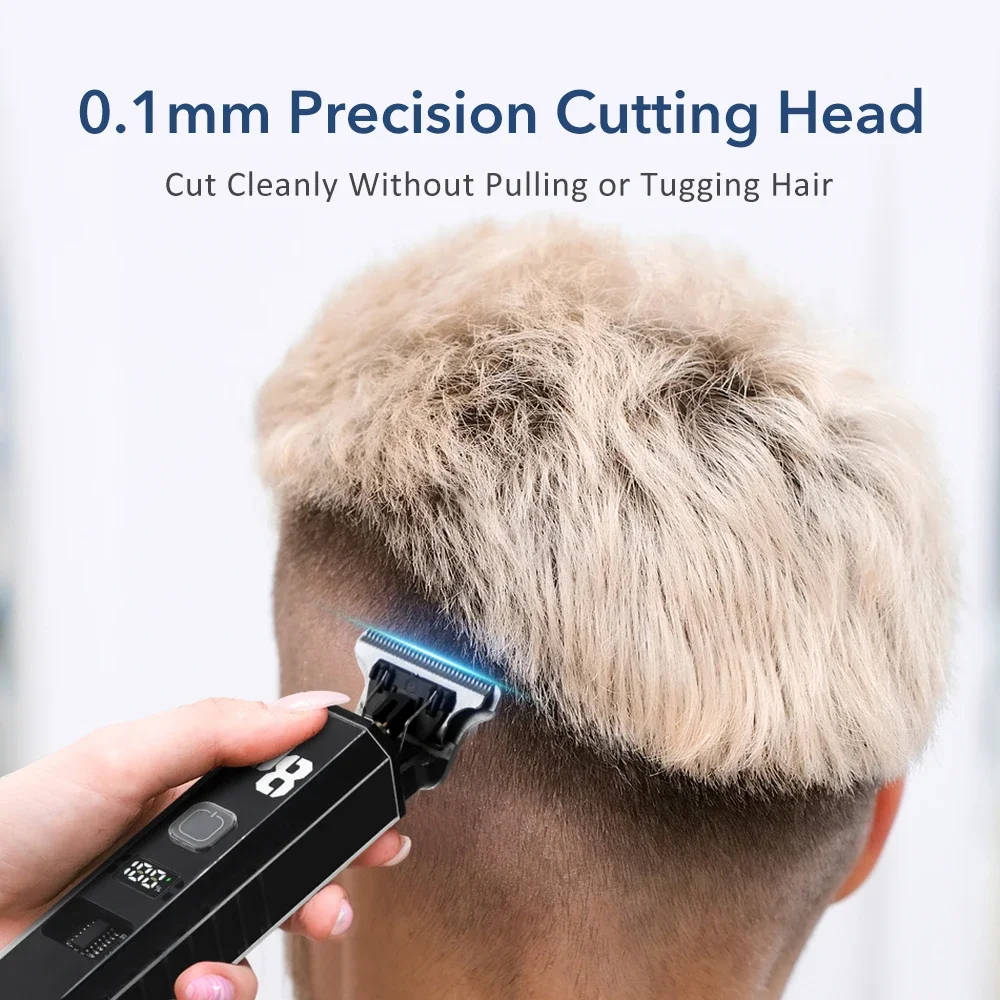 Men's Hair Clipper Cordless Hair Trimmer Beard Trimmer Rechargeable Hair Cutting Grooming Kit with LED Display Barber Clipper image 3