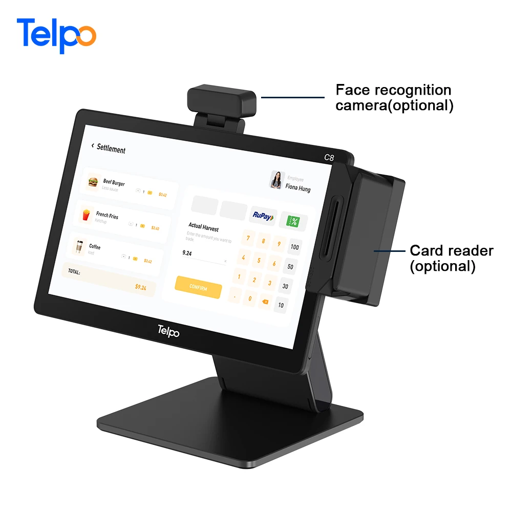 point of sale edc 4g desktop retail 15 inch android 11 dual screen terminal pos