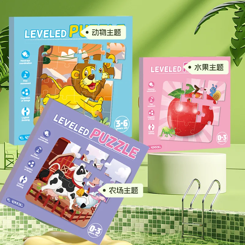 Magnetic Puzzles Games For Kids Busy Quiet Cartoon 3 In 1 Animals Jigsaw Book Montessori Baby Educational Toys Children's Gifts