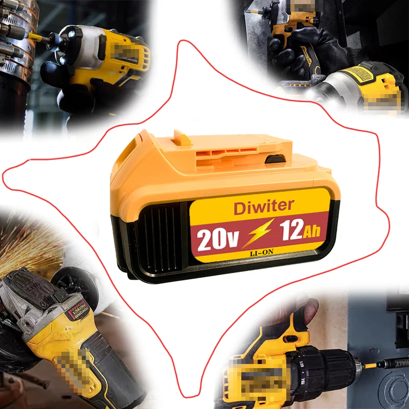 VHODNÉ PRO DEWALT 20V baterii, elektrické nářadí Dewalt DCB606, DCB205, DCB206, DCBGene, DCB200 MAX, 20V, 60V, 6AH, 9AH, baterie Dewalt - náhled 2