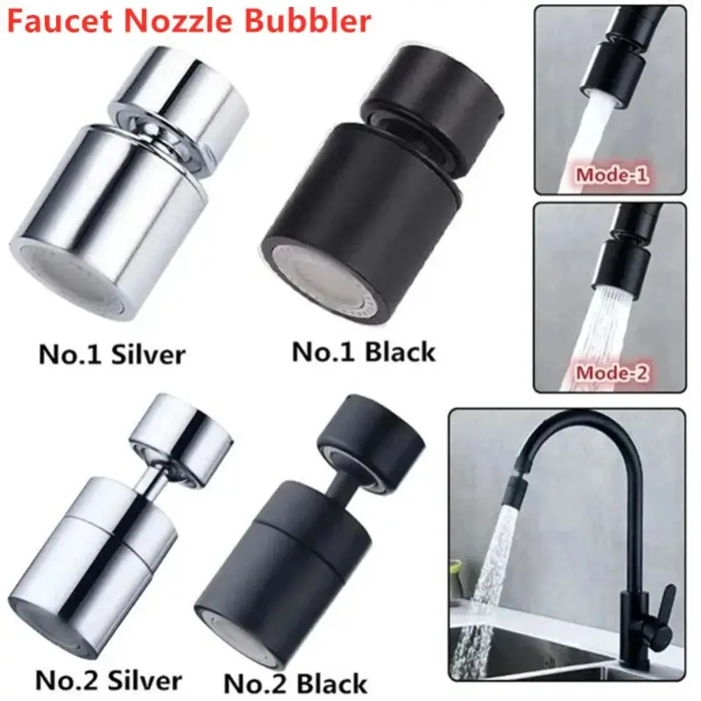 New 2 Mode Kitchen Faucet Spray Head Filter Adjustable 360° Rotary Splashback Tap Nozzle Bubbler Kitchen Sink Faucet Aerator