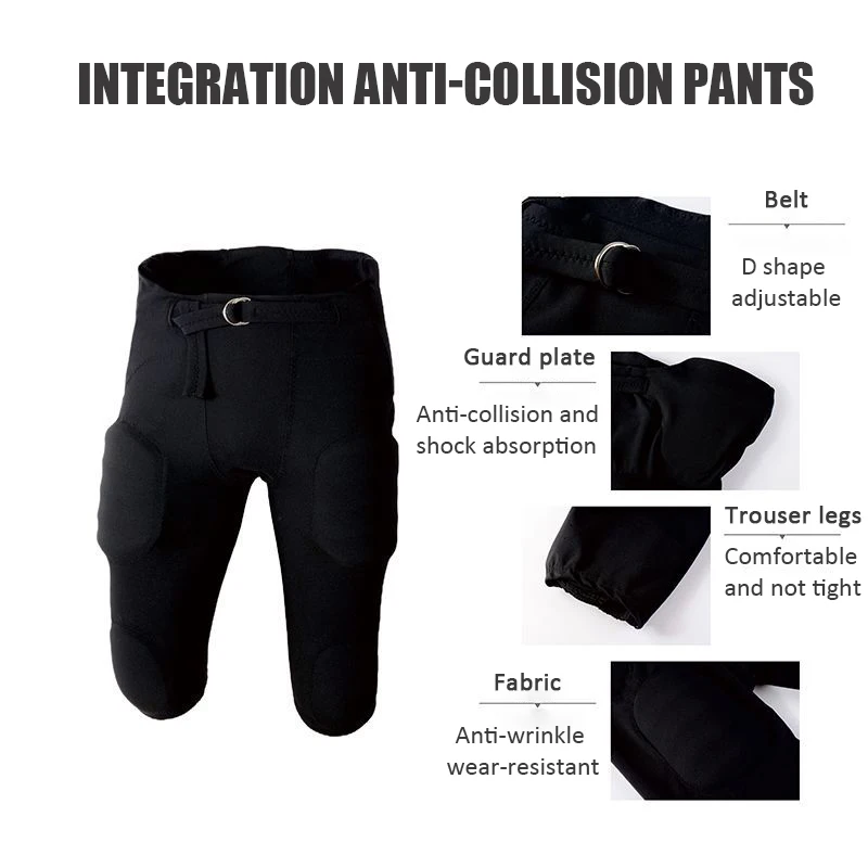 Rugby Training Safety Trousers Sports Anti-Collision Clothing Youth Mens Soccer American Football Pants Rugby Protective Gear