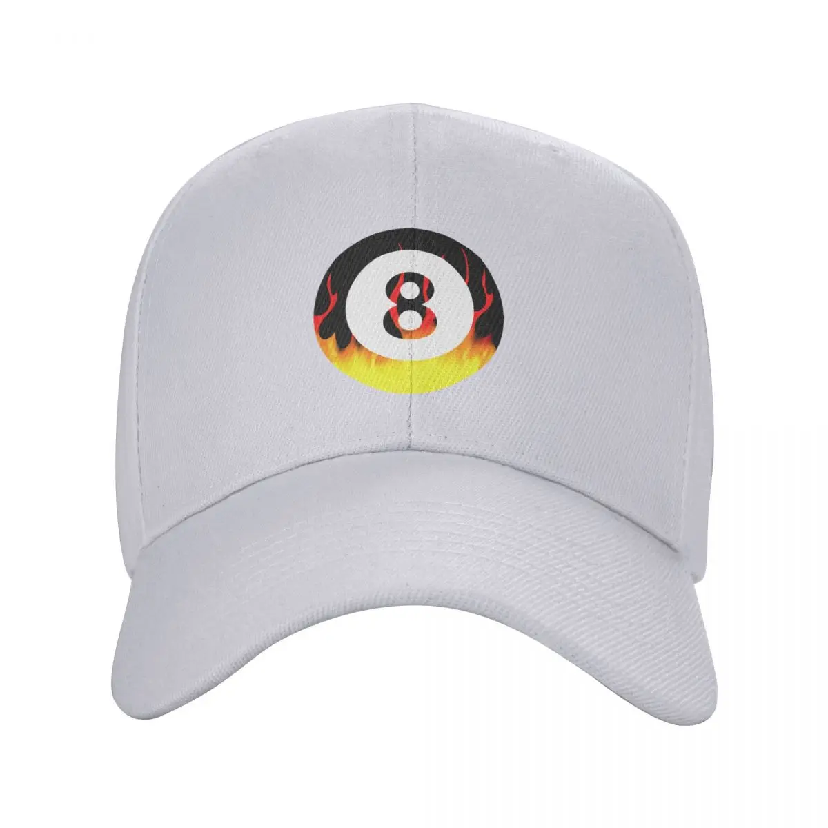 Fiery 8 Ball Baseball Cap Sports Cap Horse Hat Golf Men Women's