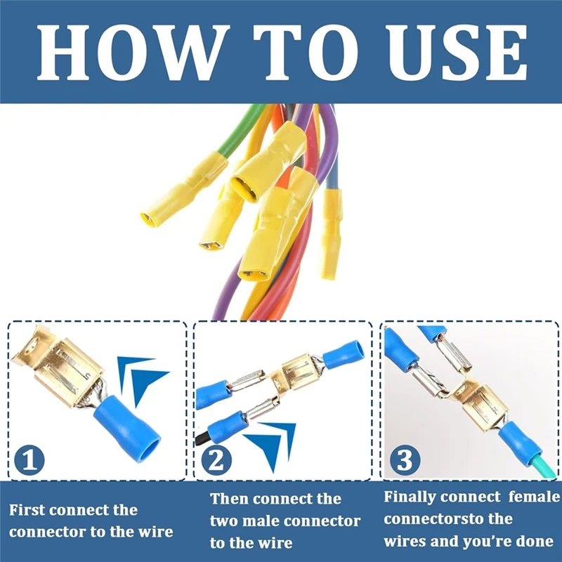 

The New Piggyback Spade Connectors Quick Disconnect Electrical Wire Spade Terminals Adapter