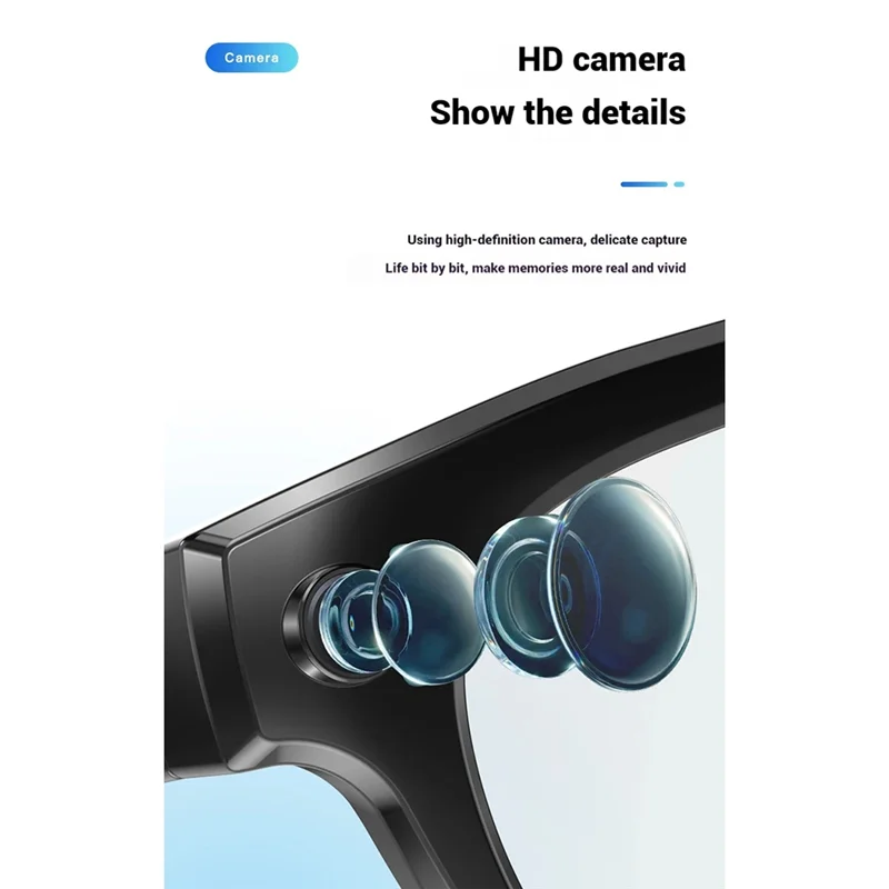 

B34B-HD 1080P Camera Wearable Outdoor Riding Sports Camera Polarized Lens Camera Smart Camera Support Talk Answer