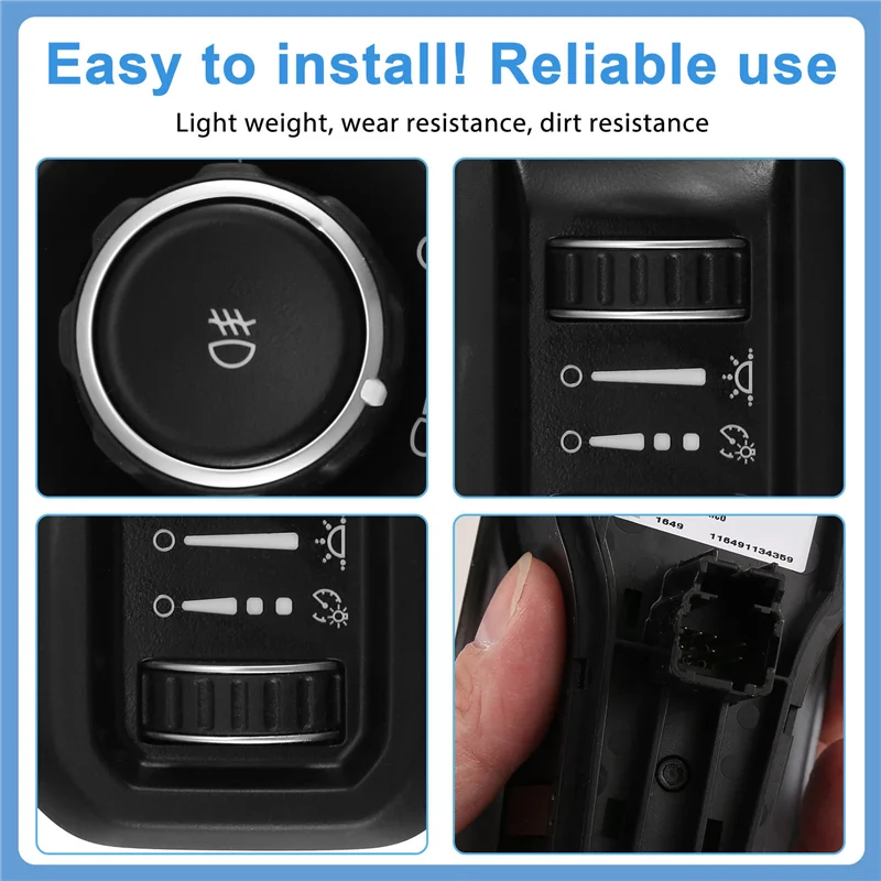 

A03Z-68292845AB Headlamp Leveling Switch For Jeep Wrangler 2.0L 3.0L 3.6L 2018 Headlight Adjustment LHD