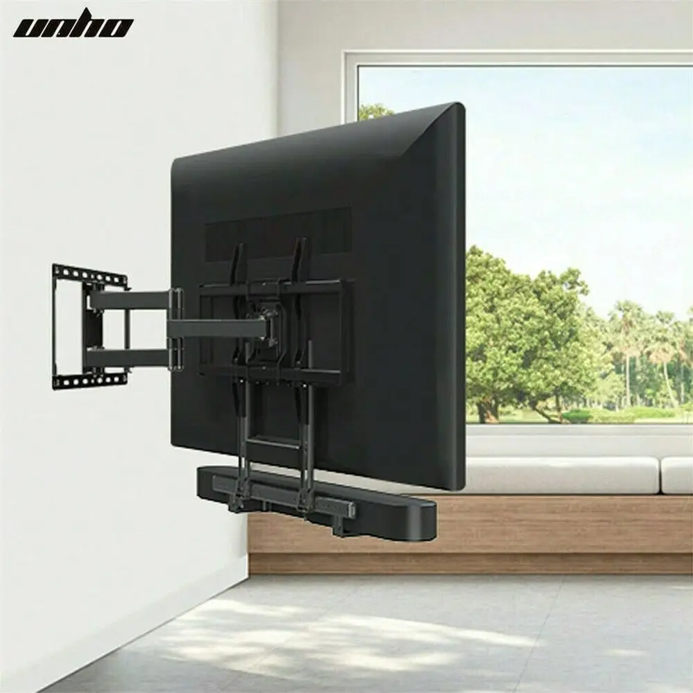 

Adjustable TV Soundbar Bracket Soundbar Mount Holder Wall 2Way Install