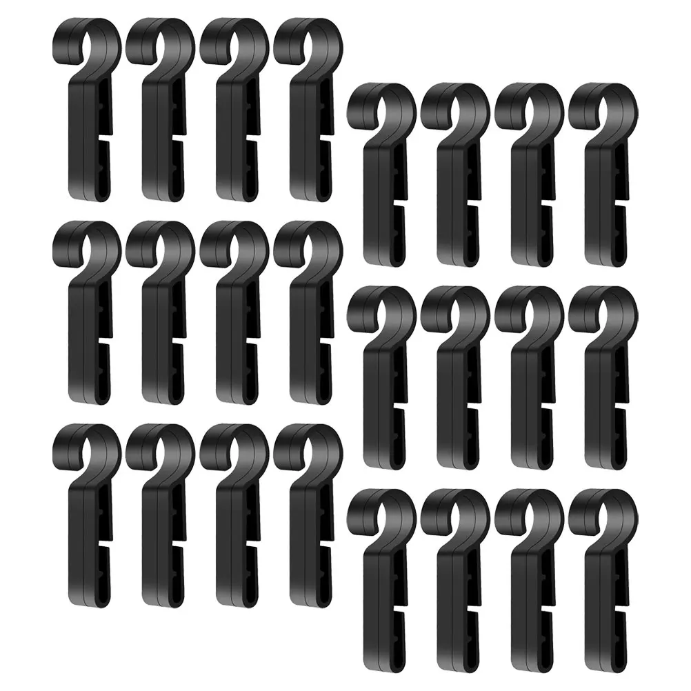 

60pcs Headlamp Clips Safety Hard Hat Accessories Black Holder Durable Antislip Night Running Camping Fishing
