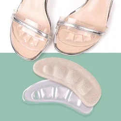 1/2Pair Silicone Pads Forefoot for Women's Shoes Non-slip Insert Self-adhesive Heel Gel Insoles Heels Sandals Anti-Slip Foot Pad