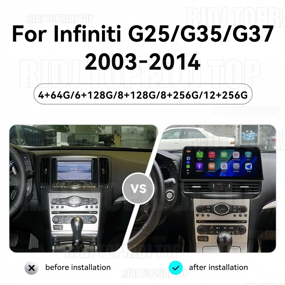 Touch Screen Car Radio For Infiniti G25 G35 G37 2004-2013 Android GPS Automotive Multimedia Auto Radio Stereo Receiver Head Unit