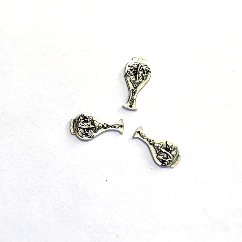5pcs making jewelry findings cute skull heart eye flower vase mushroom charm for DIY earring necklace