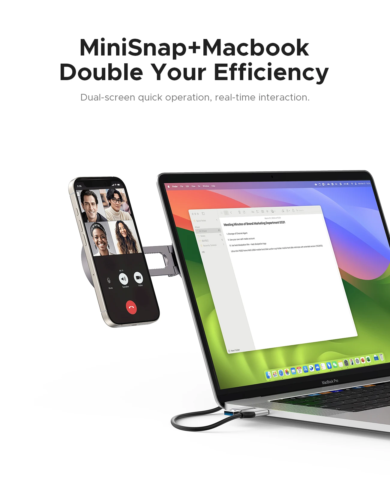 ORICO SSD esterno 1TB Mini SSD portatile magnetico ultrasottile 2000 MB/s Supporta 4K ProRes HDR per MacBook PC Laptop iPhone