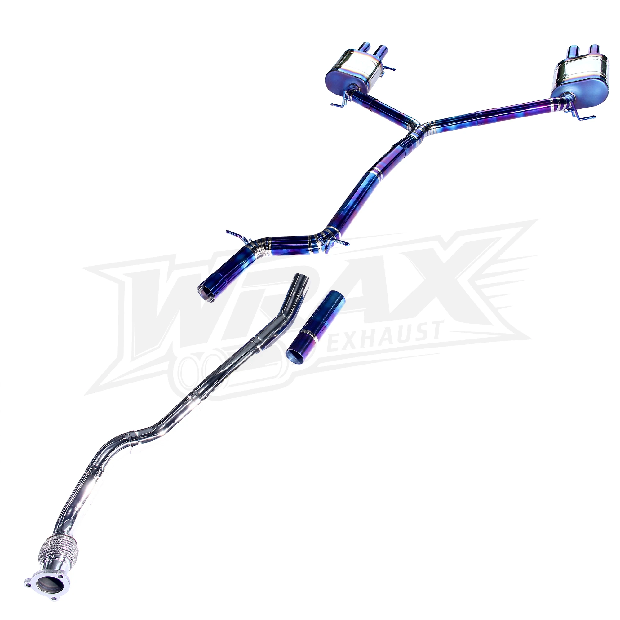 نظام Catback الأداء WRAX لأودي A4 A4L B8 1.8T 2.0T 2009-2016 أنبوب سبائك التيتانيوم يعزز جودة ملاحظة العادم #5