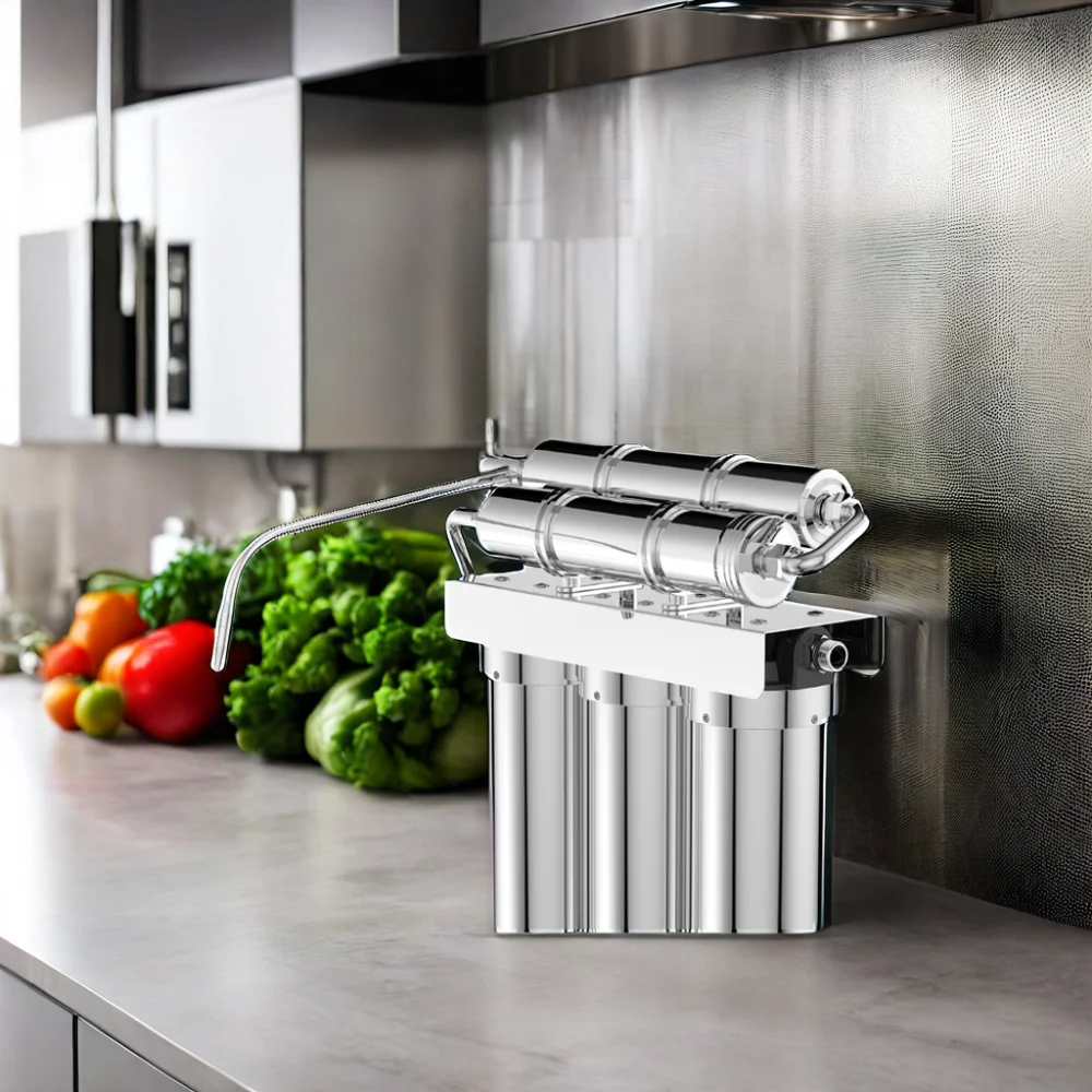 

89-3 +2 Household Large Flow Activated Carbon Water Purifier High Magnetic Ultrafiltration Water Filter Manual Power Source