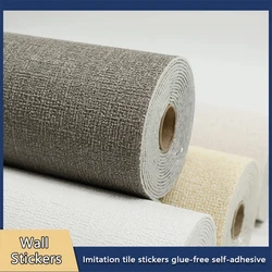 0.5x2.8m 3D Wall Linen New Design Self-adhesive Living Room Bedroom Waterproof Wallpaper Children's Room Decorative Wall