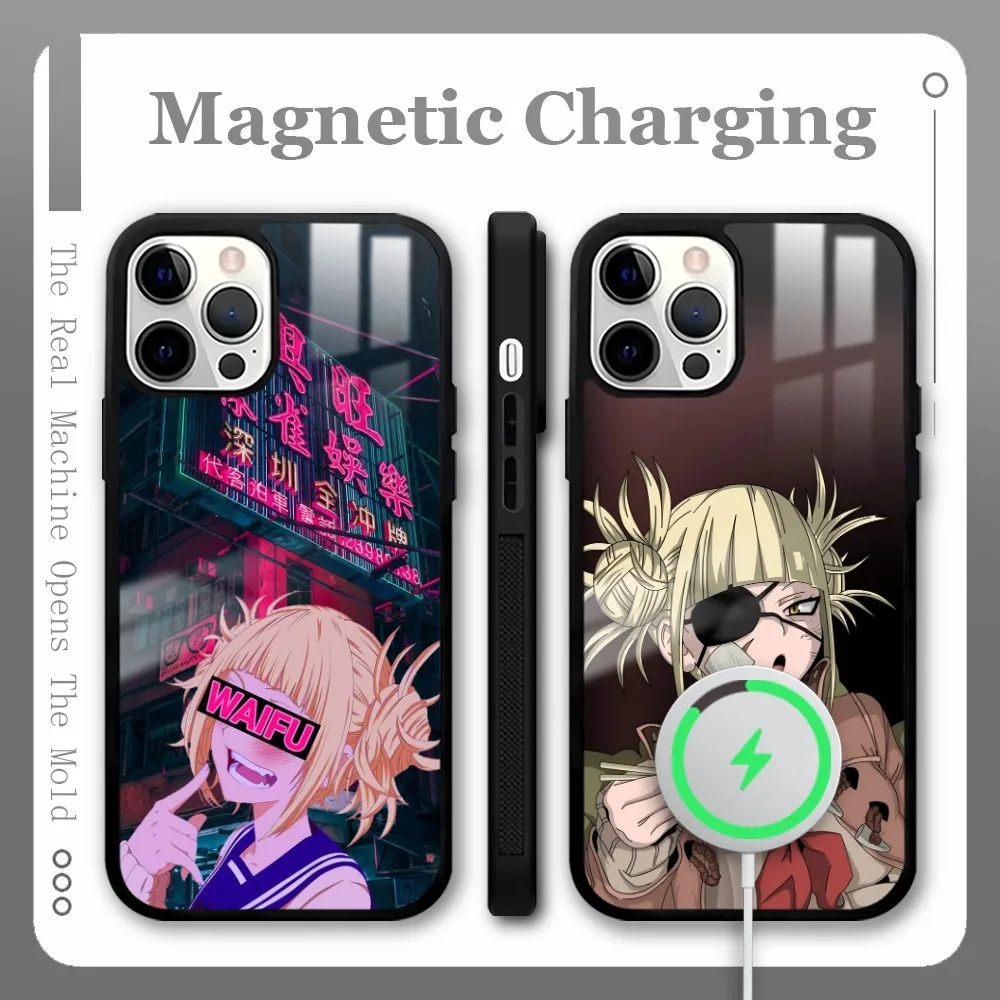 

H-Himiko Toga Hero A-Academia Phone Case For iPhone 16 15 14 13 12 11 Pro Max Plus Mini Magnetic Magsafe Wireless Charging Cover