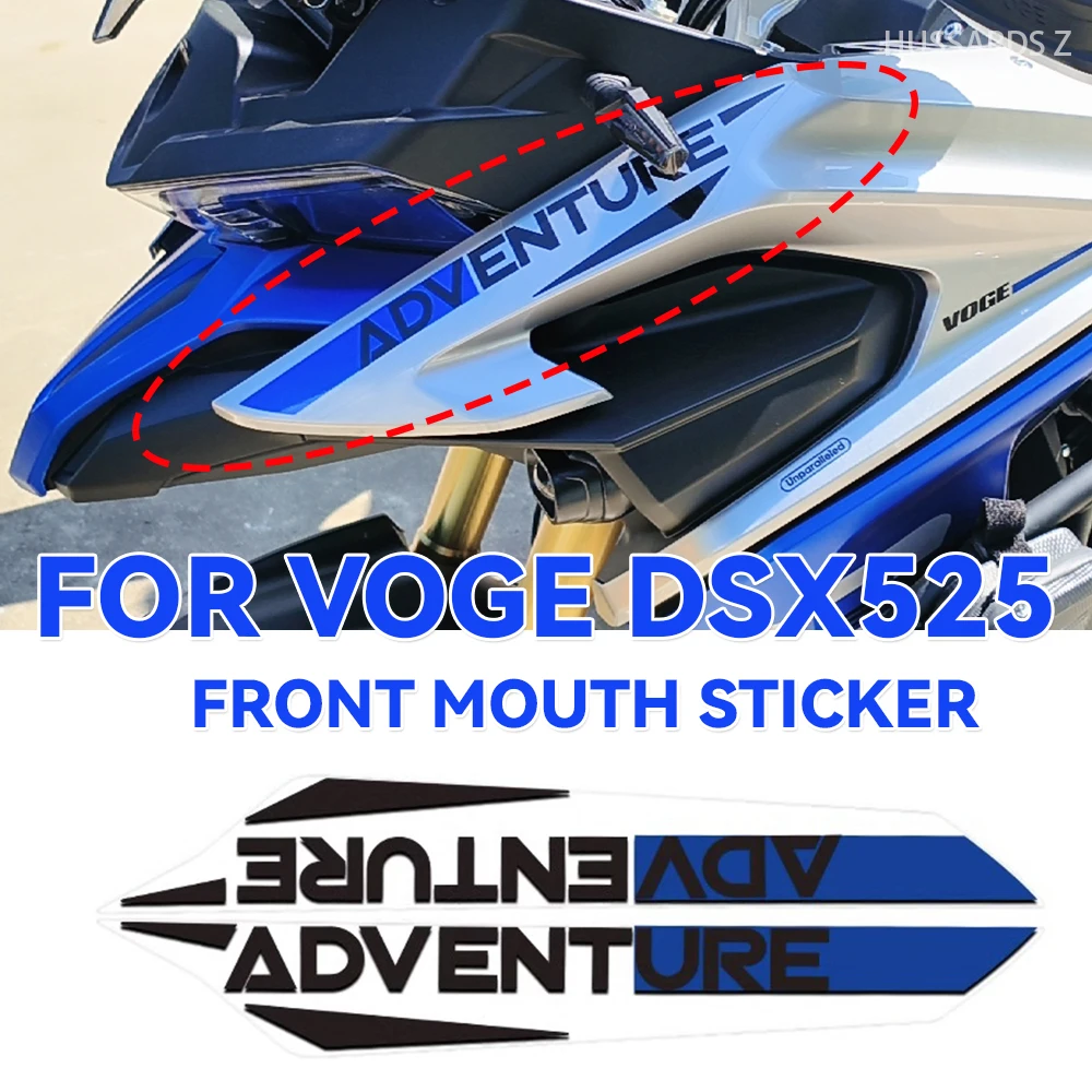 For VOGE DS525X DS 525X  525 DSX Motorcycle Front Lip Personalized Decorative Sticker Birdmouth Flower DSX525 Front Mouth Sticke