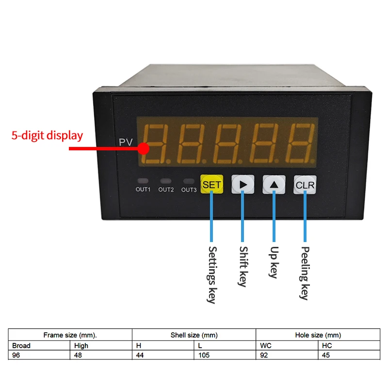 Industrial Single Point Weighing Sensor Load Cell Kit, Mounting Bracket & Digital Display Indicator Controller