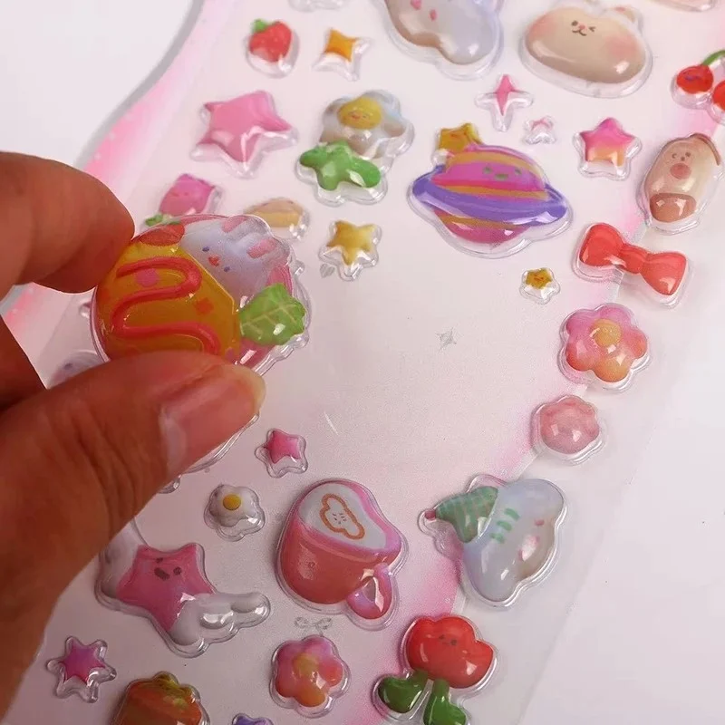 Heißer Zufällig Verkauf Sanrio 3D Geprägte Aufkleber Kuromi Nette Cartoon DIY Mobile Fall Dekoration Dreidimensionale Aufkleber Geschenk ﻿