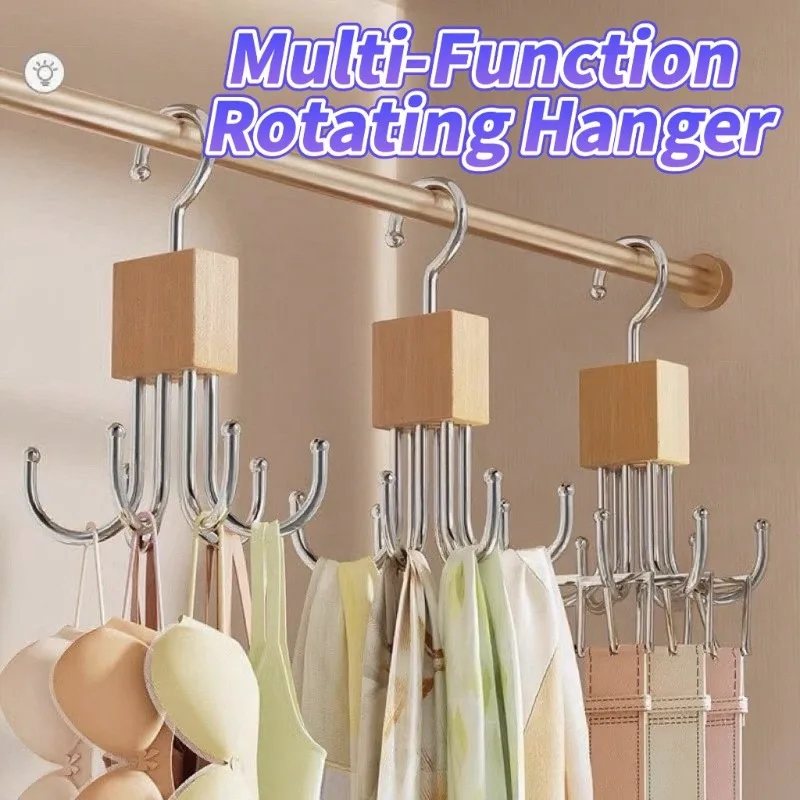 1/2pcs 360° Rotating Belt Hanger Hook Durable Metal Belts Rack Organizer for Belts Scarves Bras Ties Home Dorm Storage Hangers