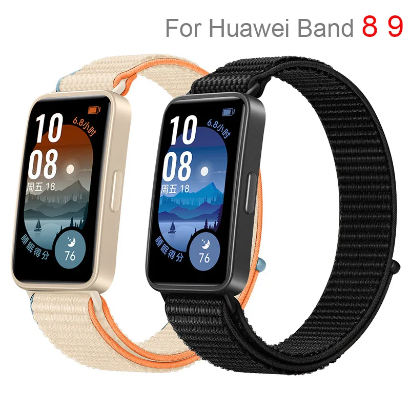 New Nylon Band For Huawei Band 9 8 Sports Magic Buckle Watch Strap Loop For Huawei Band 8 9 Loop