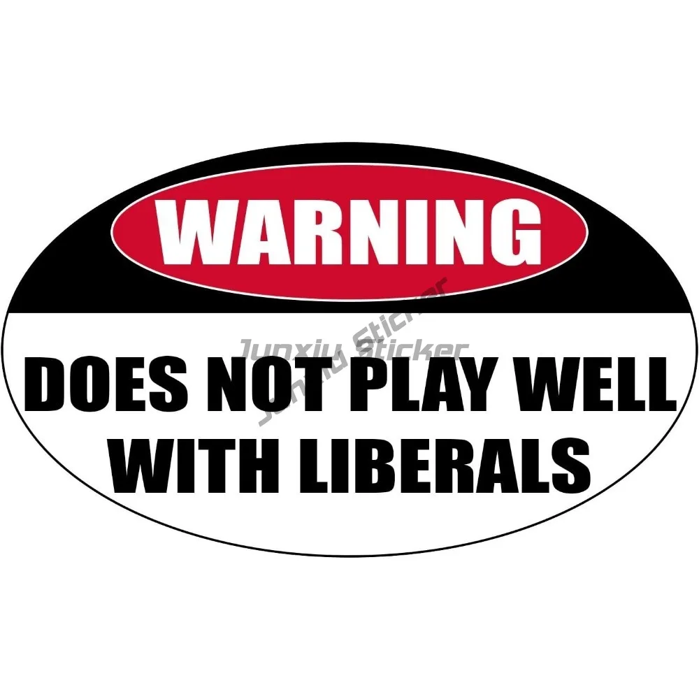 

Conservative Warning Does Not Play Well With Liberals Bumper Sticker Decal