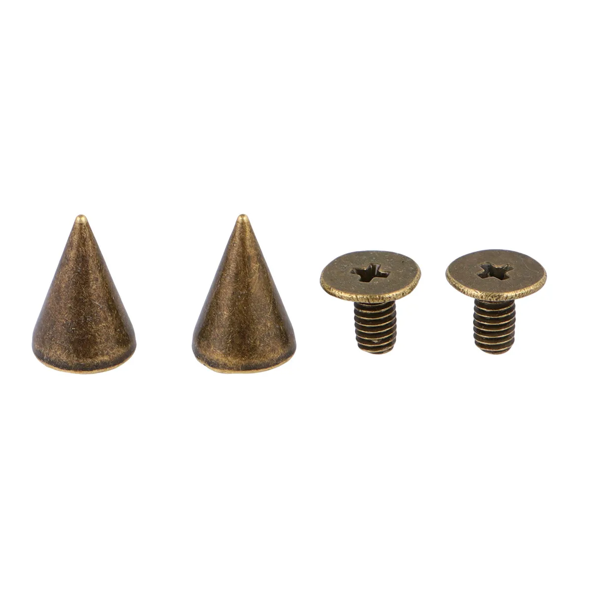 100 Set Decorative Rivets Alloy Screw Cool Punk Bronze Spike Dark Brown DIY Studs Cone