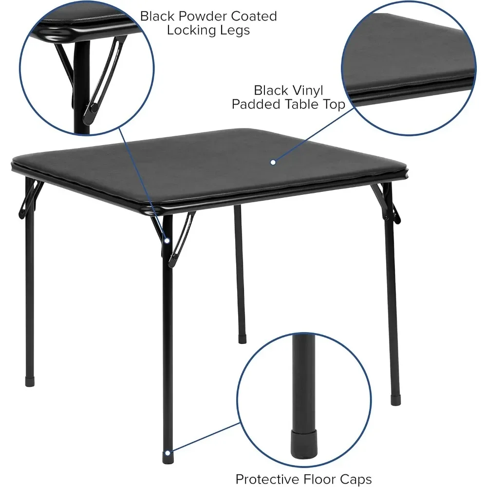 3-delige Opvouwbare Vierkante Tafel En Stoelen Voor Kinderen Voor Kinderopvang En Klaslokalen, Kinderactiviteitstafel En Stoelset