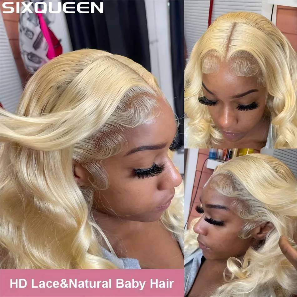 

13X6 Blonde Body Wave Human Hair Wigs 613 Hd Lace Frontal Wig 40 Inch Colored Lace Front Wigs 250 Density For Women Pre Plucked