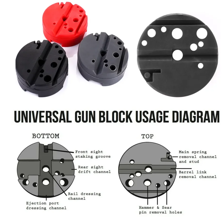 Universal Durable Firearm Bench M1911 Ruger 10/22s Style Reassemble Armament Tools Pistols for Hunting Outdoor Sport