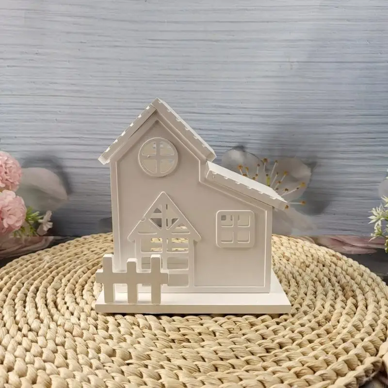 E21F Resin House khuôn nến nến cho người giữ nến và các dự án thủ công