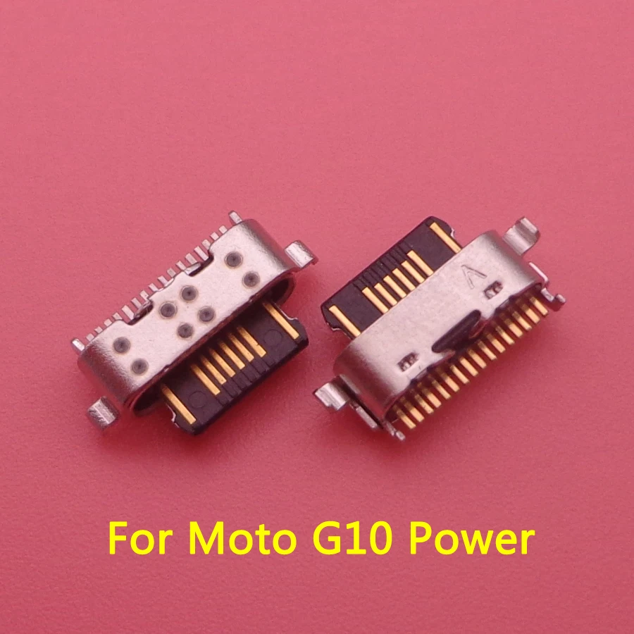 100Pcs USB Connector Charging Charge Port For Motorola Moto G10 G100 G20 G30 G50 G60 Power One Hyper Zoom Fusion Plus Z3 Play