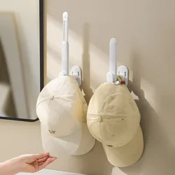 1PC Hat Hook L-Shape Scalable Punch-Free Hook for Coats Hats Towels Clothes Kitchen Rack Roll Bathroom Hook