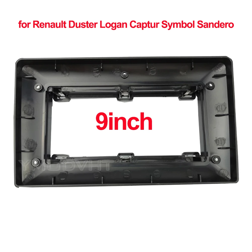 9inch Car Radio Fascia for Renault Duster Logan Captur Symbol Sandero Dash Trim Kit Frame Panel GPS Navigation Car Refitting