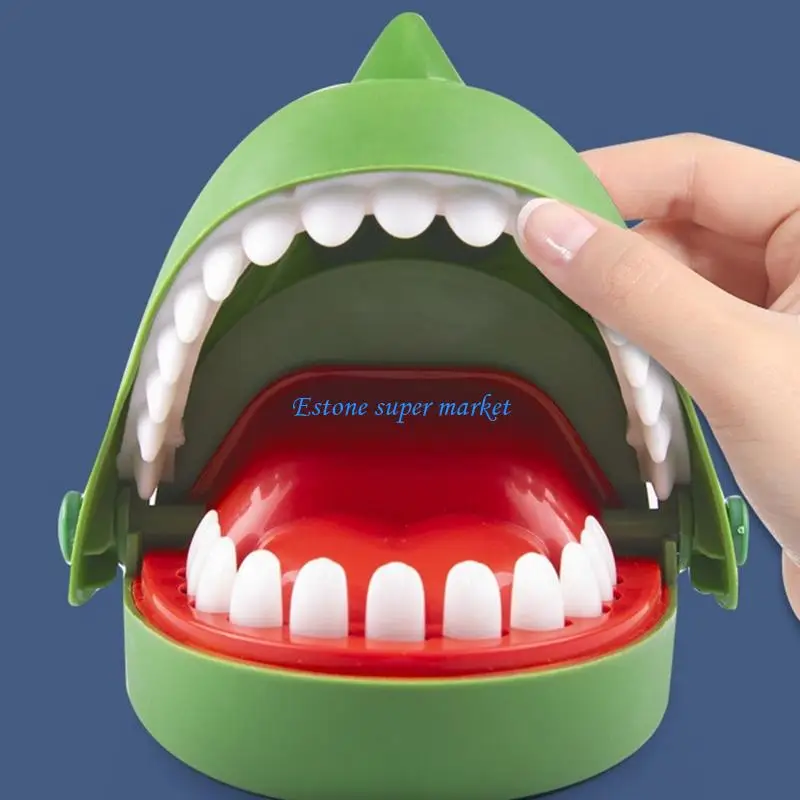 090B Dinosaur Teeth Press Prank Toy Practical Joke Props Prank Gag Finger Biting Toy for Family Friend Gathering Activity