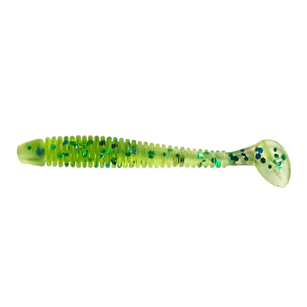 Hengjia 10/50 Stück 4,5 cm Kleiner Weicher Wurm Swimbait T-Schwanz Silikonköder Wobbler Angelzubehör für Karpfen Barsch Hecht – Detail 16