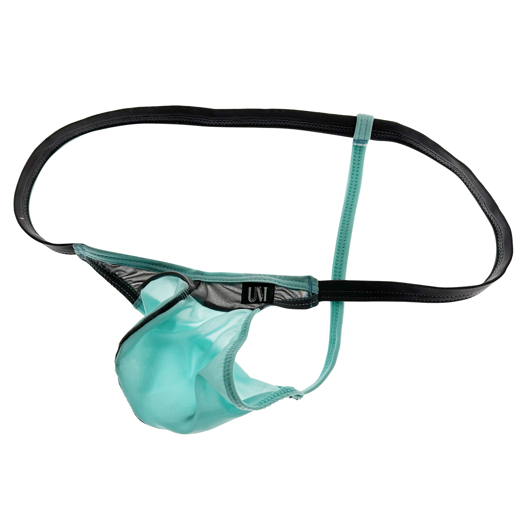 

Male's Brief Cool Silky Nylon Low Waist Thongs Ice Ventilate Mesh Underwear Sexy G-strings Pouch Gay Men Gay Sissy Underwear