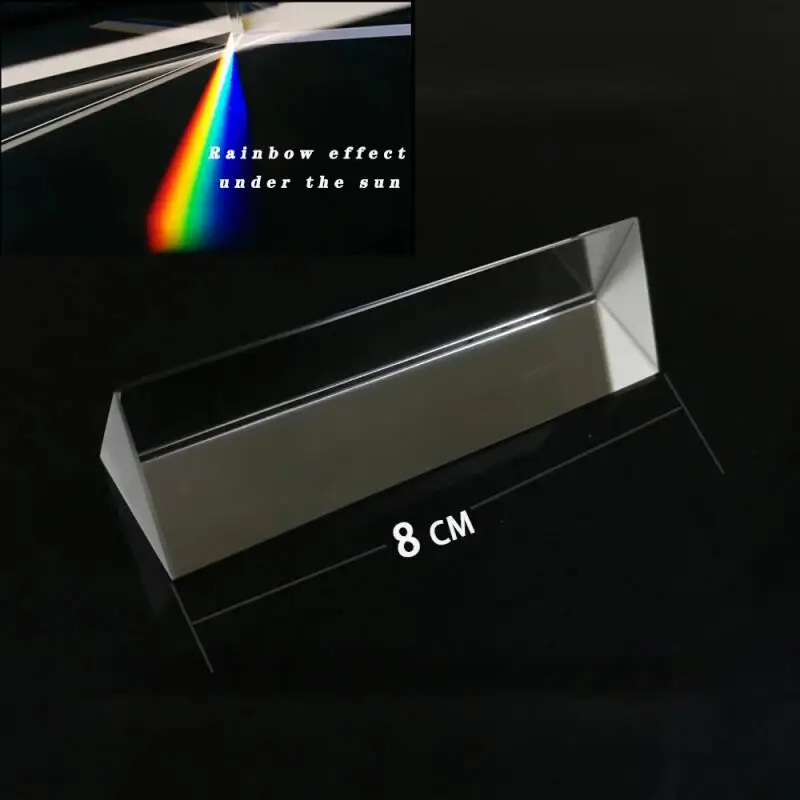 K9 Crystal Glass Prism for Photography Rainbow Effect Science High-Quality Optical Light Refraction