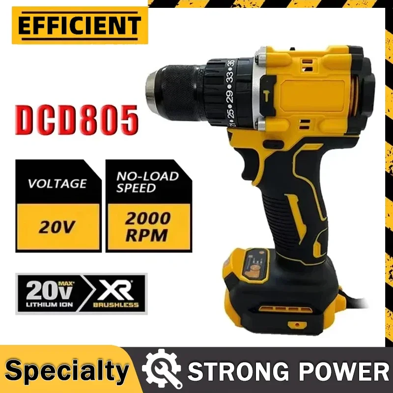 Fit DEWALT DCD805 Brushless Impact Drill Cordless Electric Driver Multi-Function Hand Drill Variable Speed Powerful ElectricTool