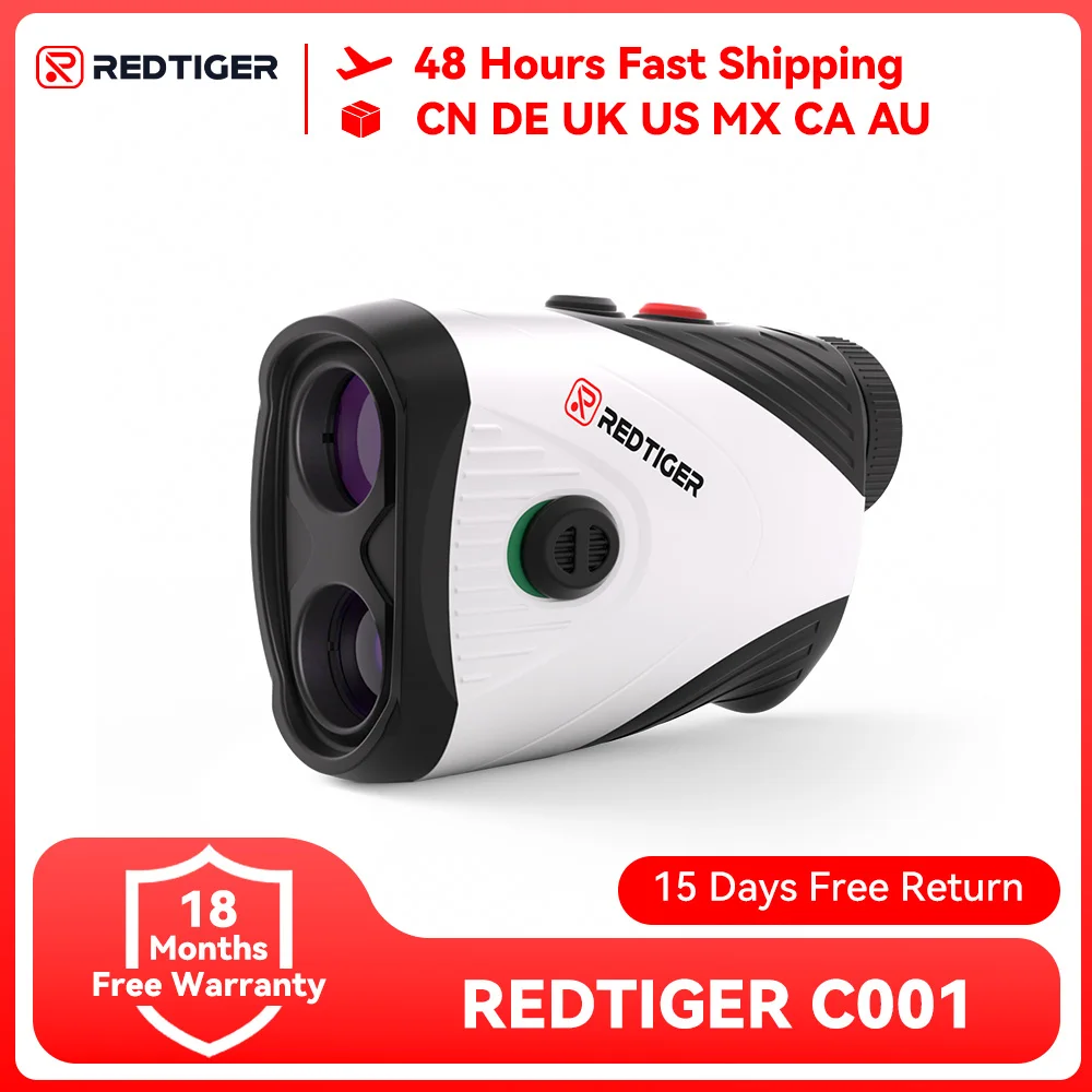 REDTIGER Golf Rangefinder with Slope 1200 Yards Laser Range Finder Golfing 7X Magnification Rechargeable Range Finders